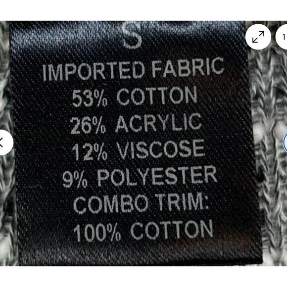 DREW Anthropologie Moto Knit Zip Front Cardigan Sweater Jacket - Size S - Picture 7 of 7